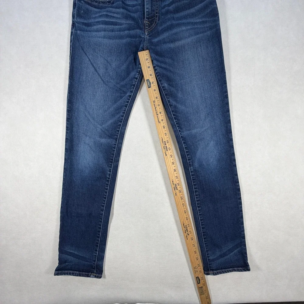 True Religion Rocco Relaxed Skinny Jeans Mens 33x32 Dark Wash Blue Stretch Denim